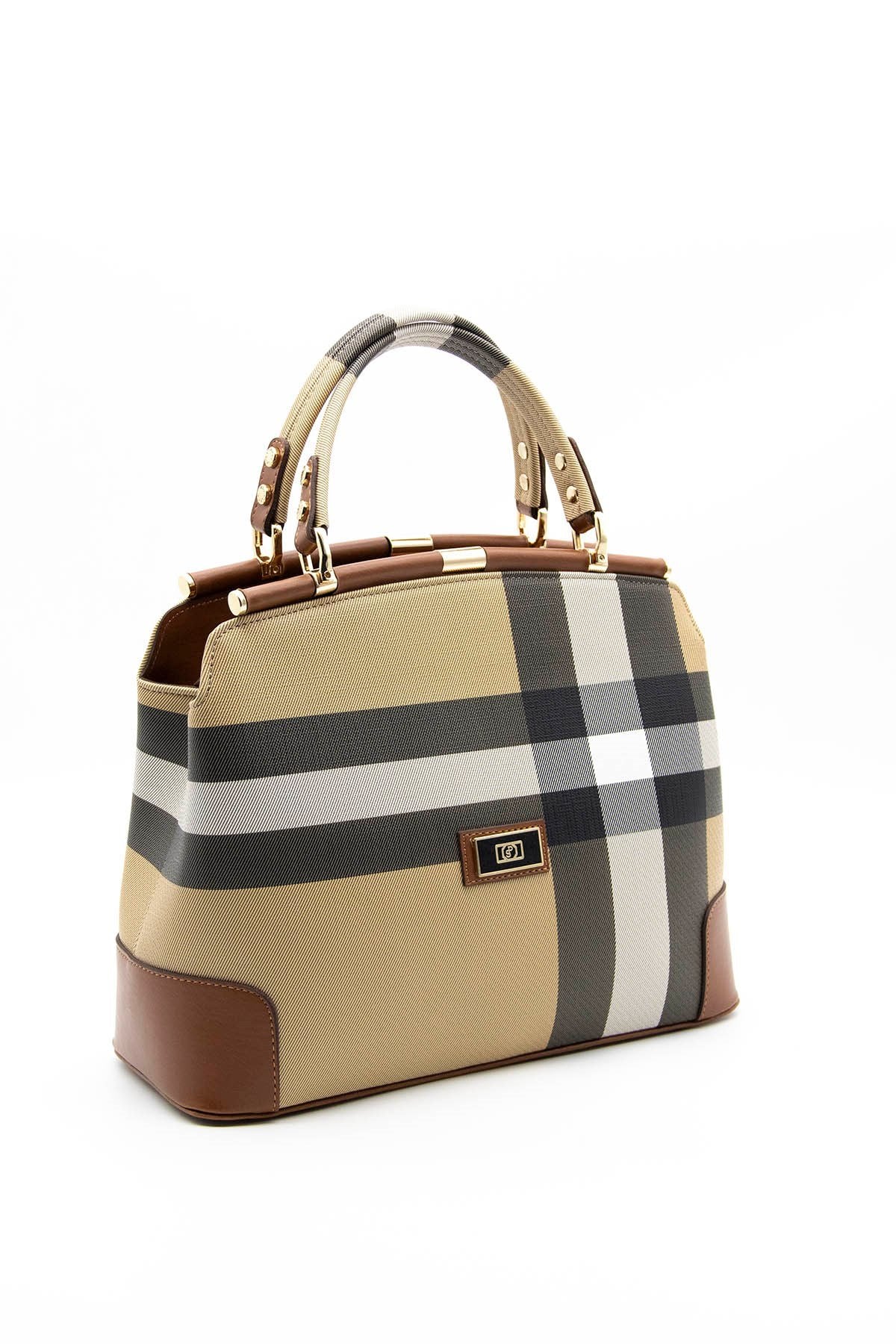 Silver & Polo Bej - Taba SP706 Kadın El Çantası