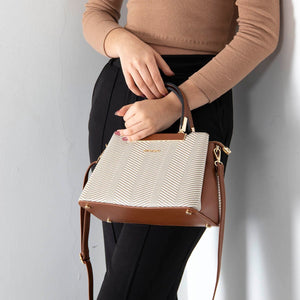 Silver & Polo Bej - Taba SP913 Kadın El Çantası