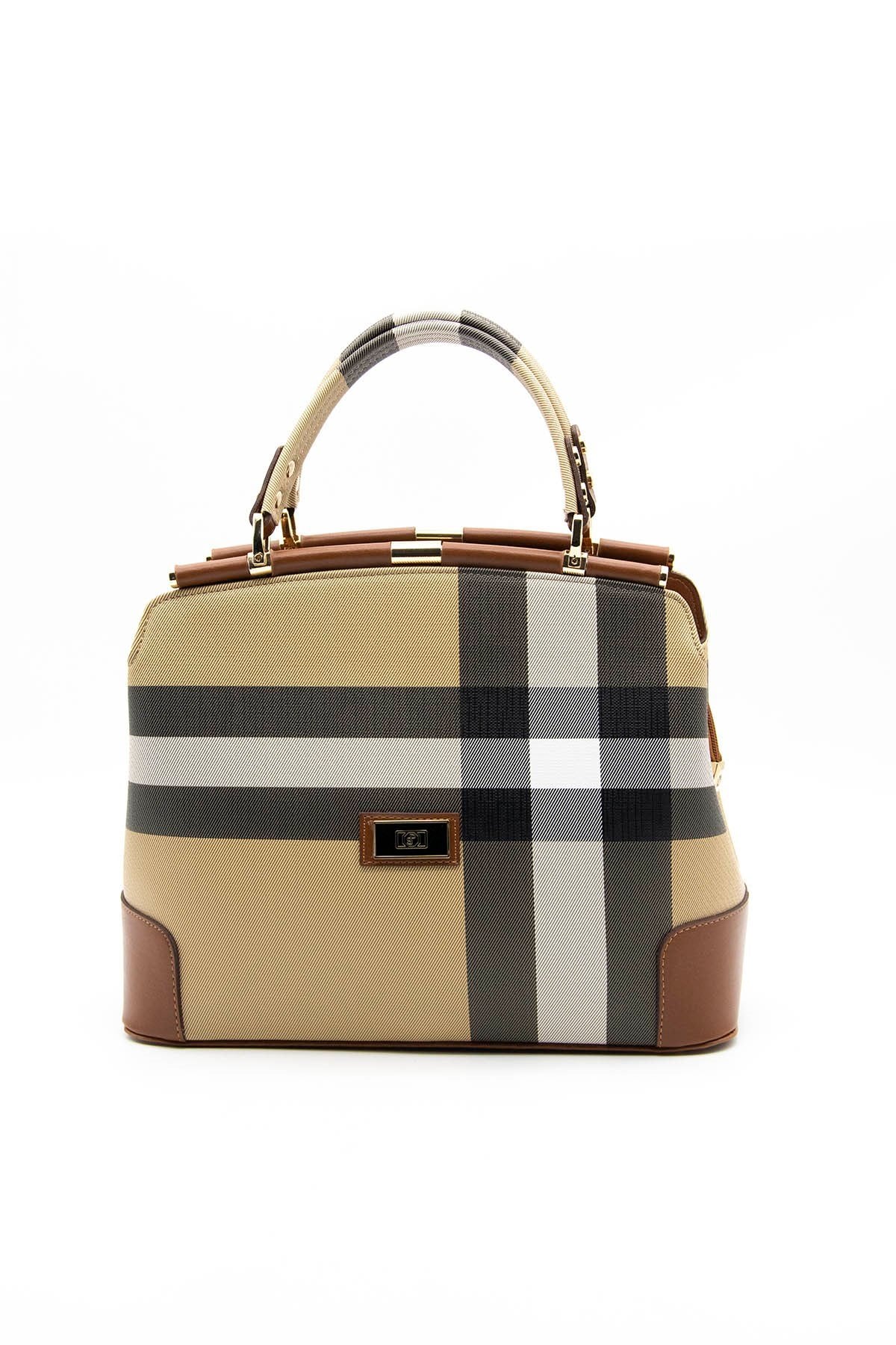 Silver & Polo Bej - Taba SP706 Kadın El Çantası