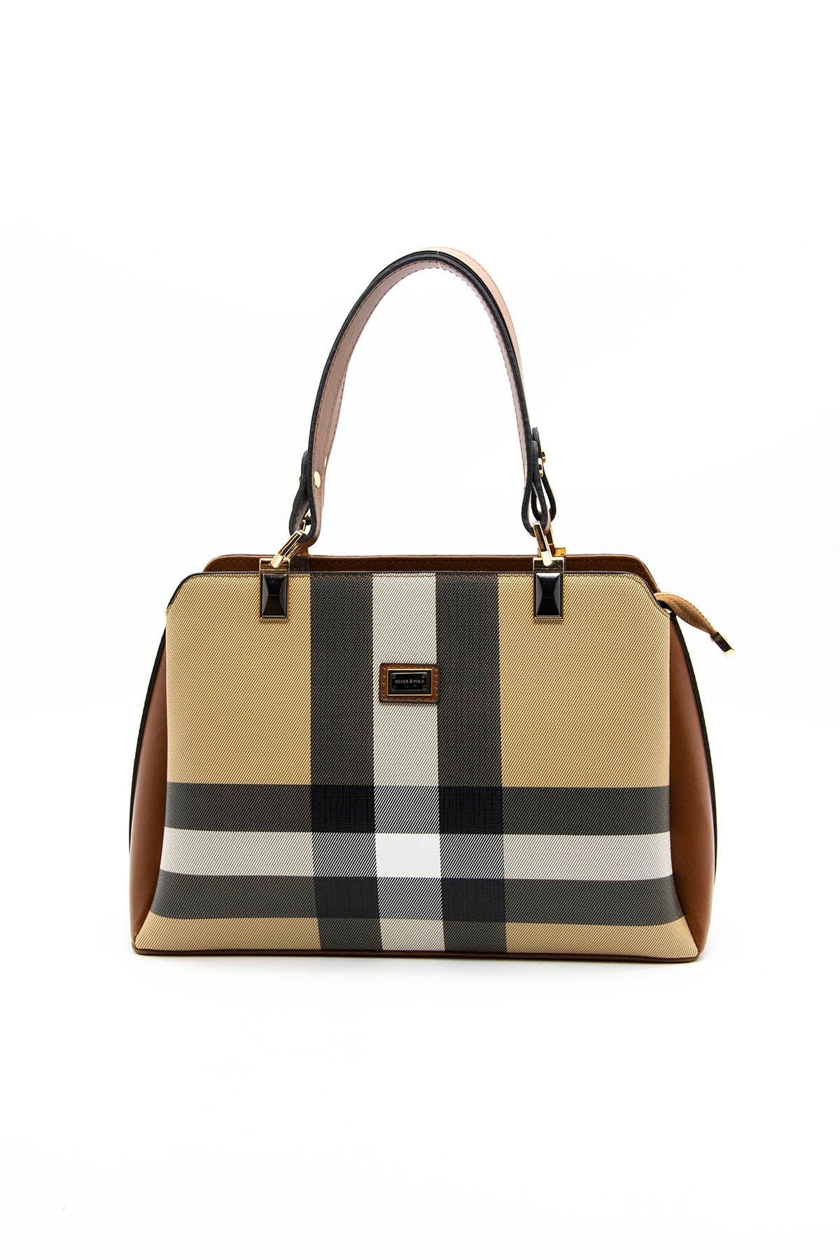 Silver & Polo Bej - Taba SP972 Kadın El Çantası