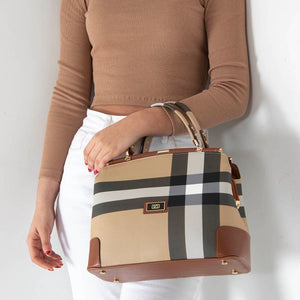 Silver & Polo Bej - Taba SP706 Kadın El Çantası