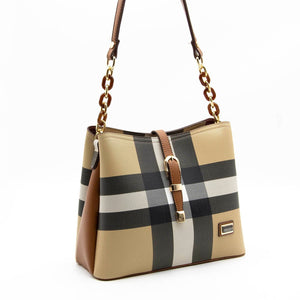 Silver & Polo Bej - Taba SP974 Kadın Omuz Çantası