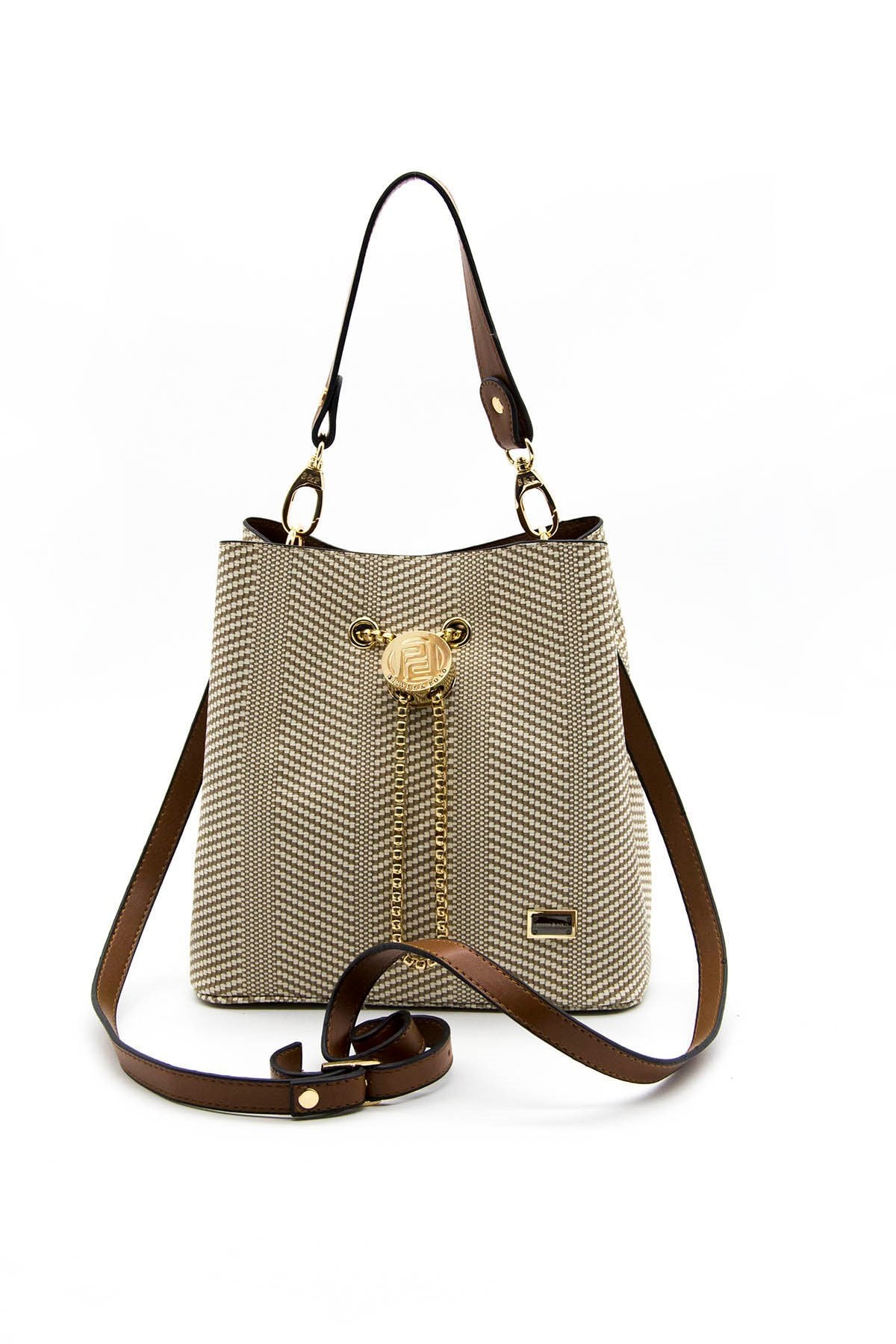 Silver & Polo Bej - Taba SP967 Kadın Çapraz Çanta