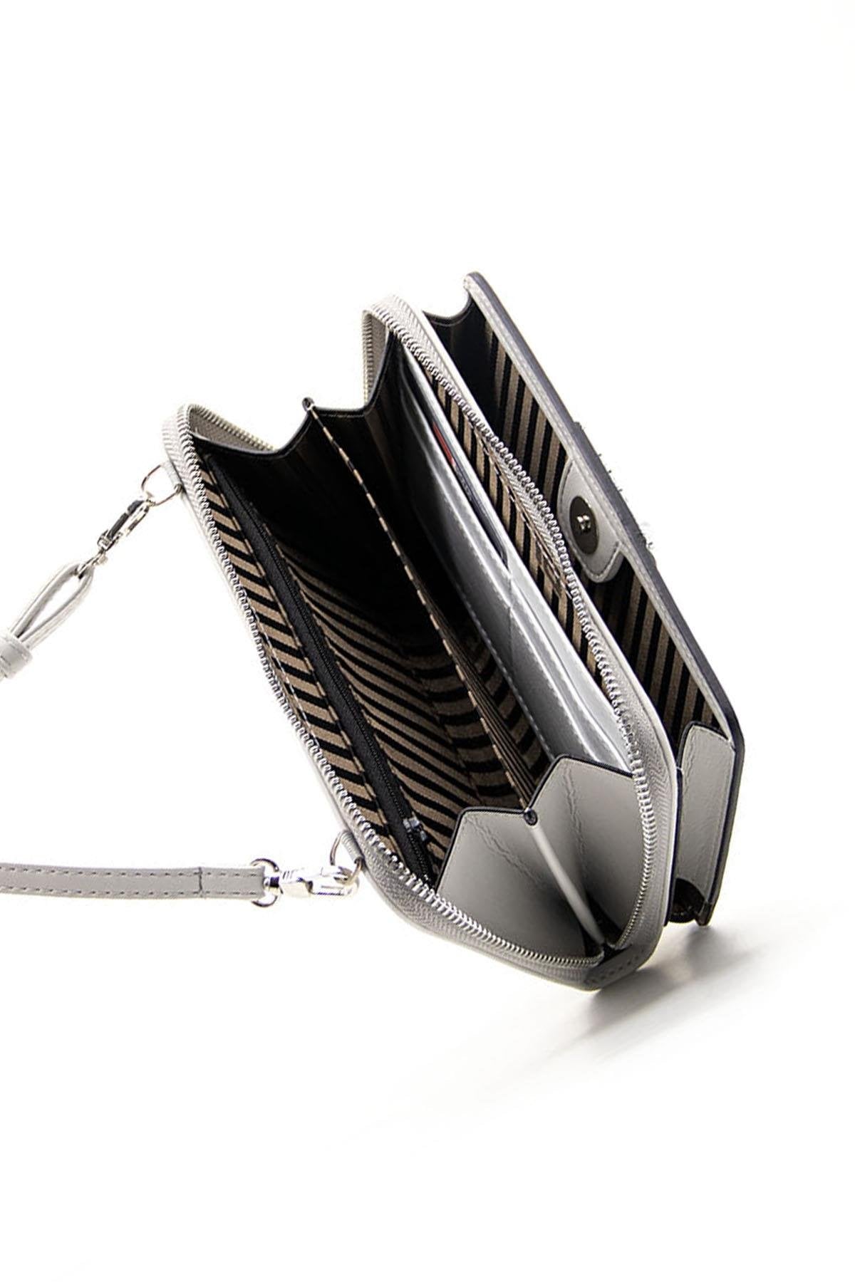 Silver & Polo Beyaz - A.Gri Beyaz SP1138 Kadın Cüzdan & Kartlık