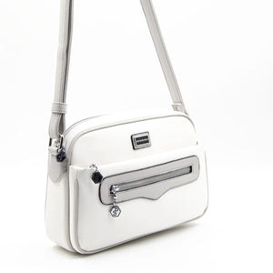Silver & Polo Beyaz-A.gri SP491 Kadın Çapraz Çanta