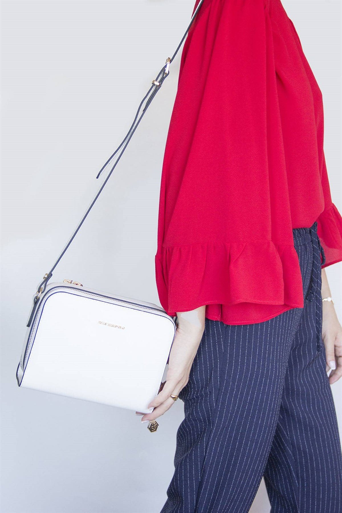 Silver & Polo Beyaz - Beyaz SP888 Kadın Çapraz Çanta