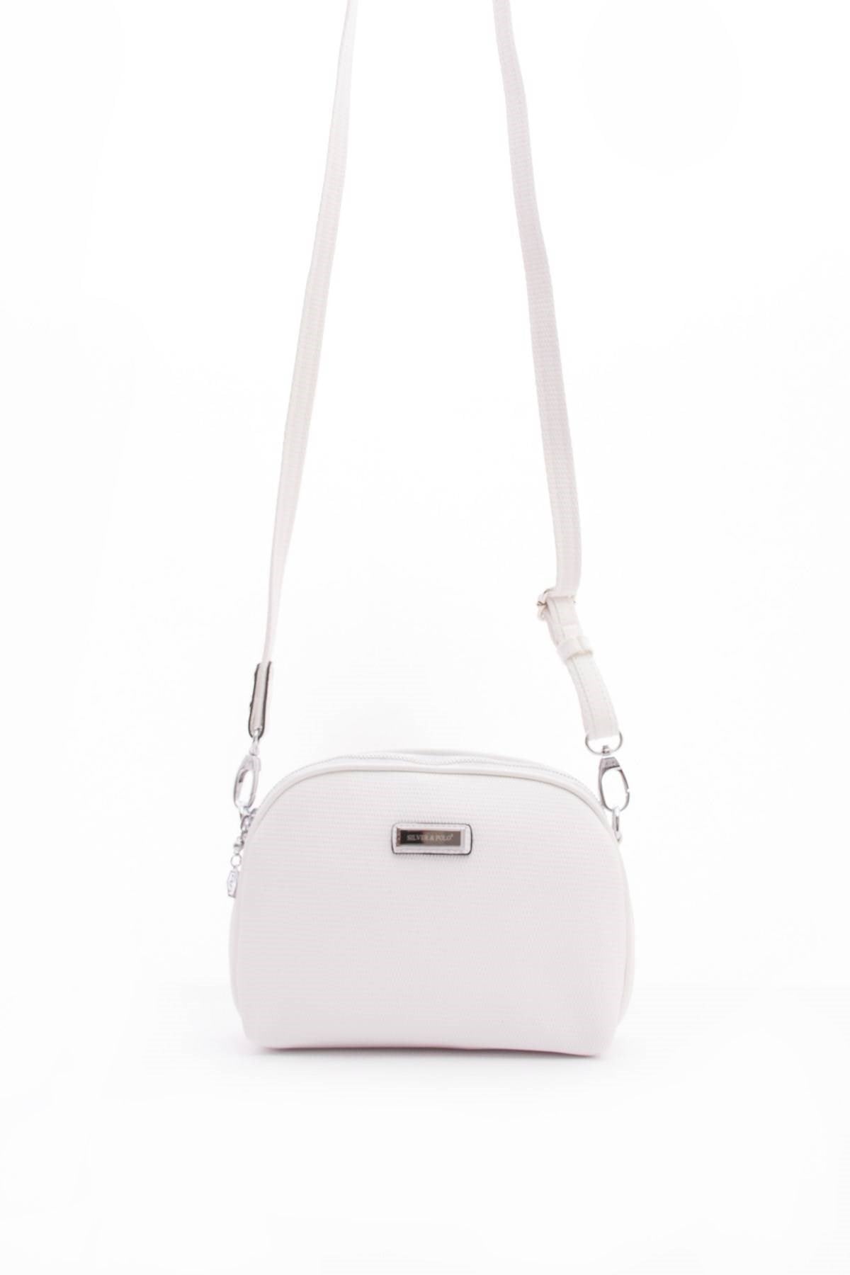 Silver & Polo Beyaz - Beyaz SP765 Kadın Çapraz Çanta