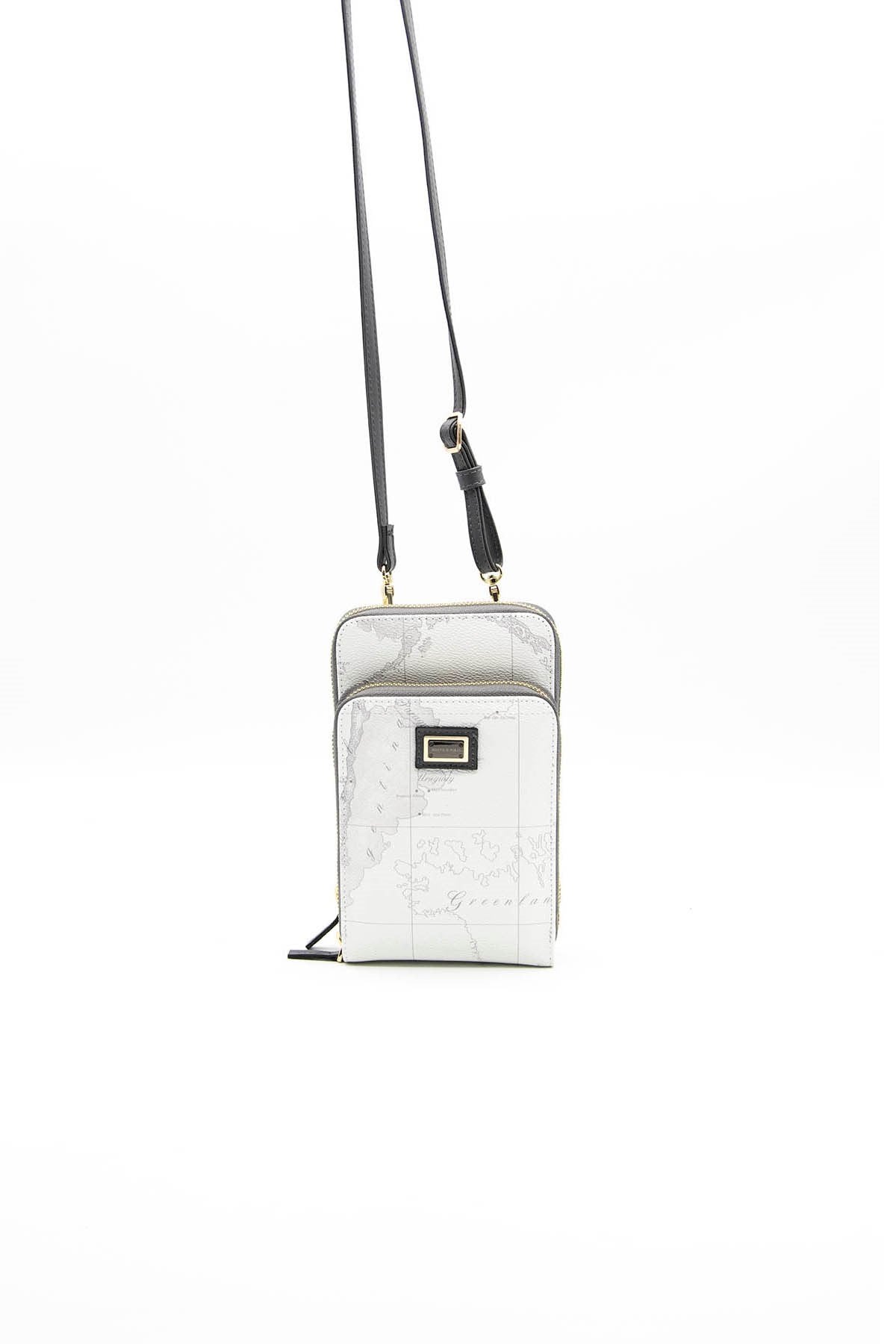Silver & Polo Beyaz - Antrasit SP1011 Kadın Askılı Cüzdanlı Telefon Çantası
