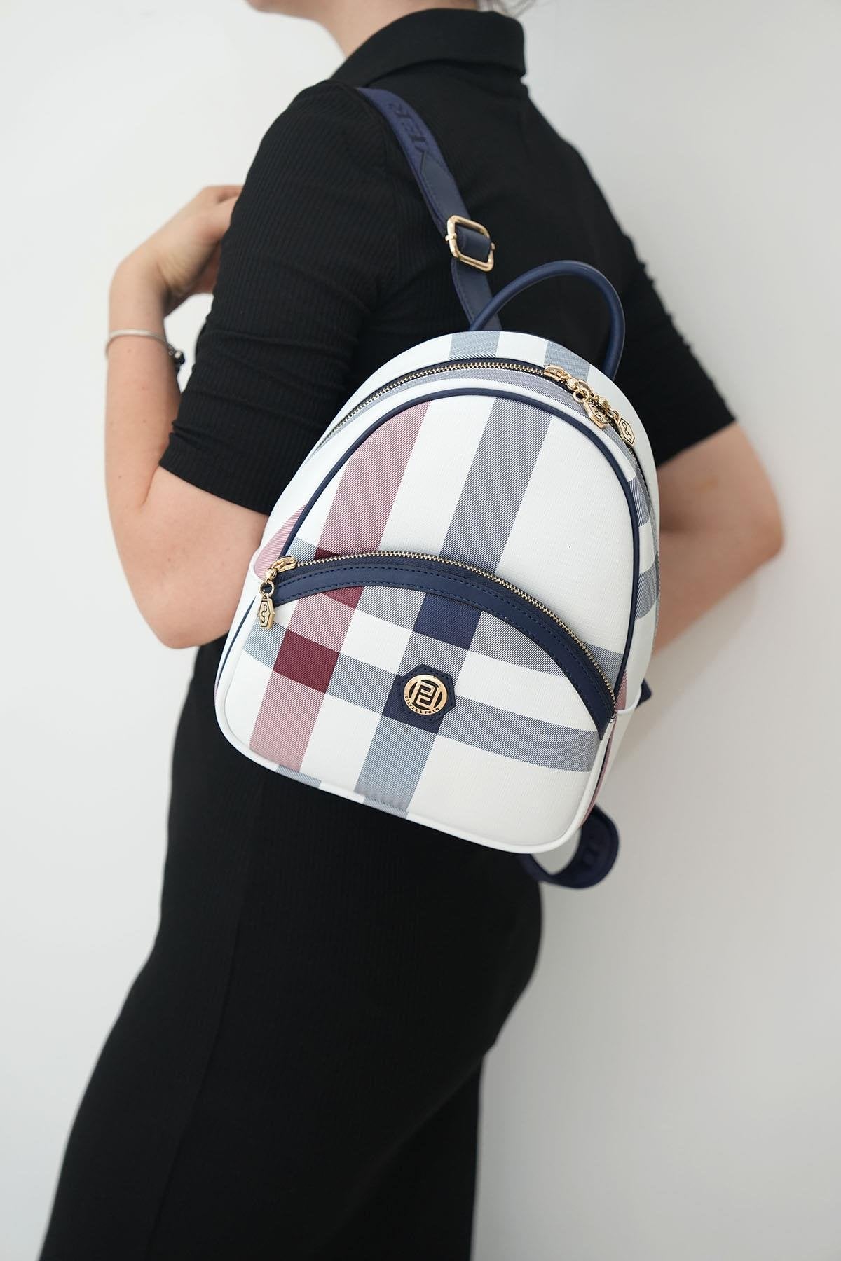 Silver & Polo Beyaz - Laci SP945 Kadın Sırt Çantası