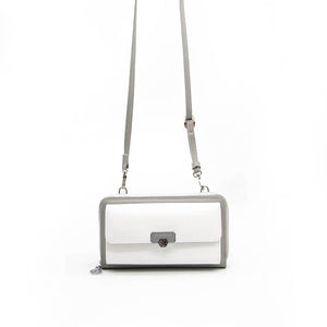 Silver & Polo Beyaz - A.gri SP921 Kadın Askılı Cüzdanlı Telefon Çantası