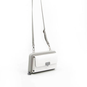 Silver & Polo Beyaz - A.gri SP921 Kadın Askılı Cüzdanlı Telefon Çantası