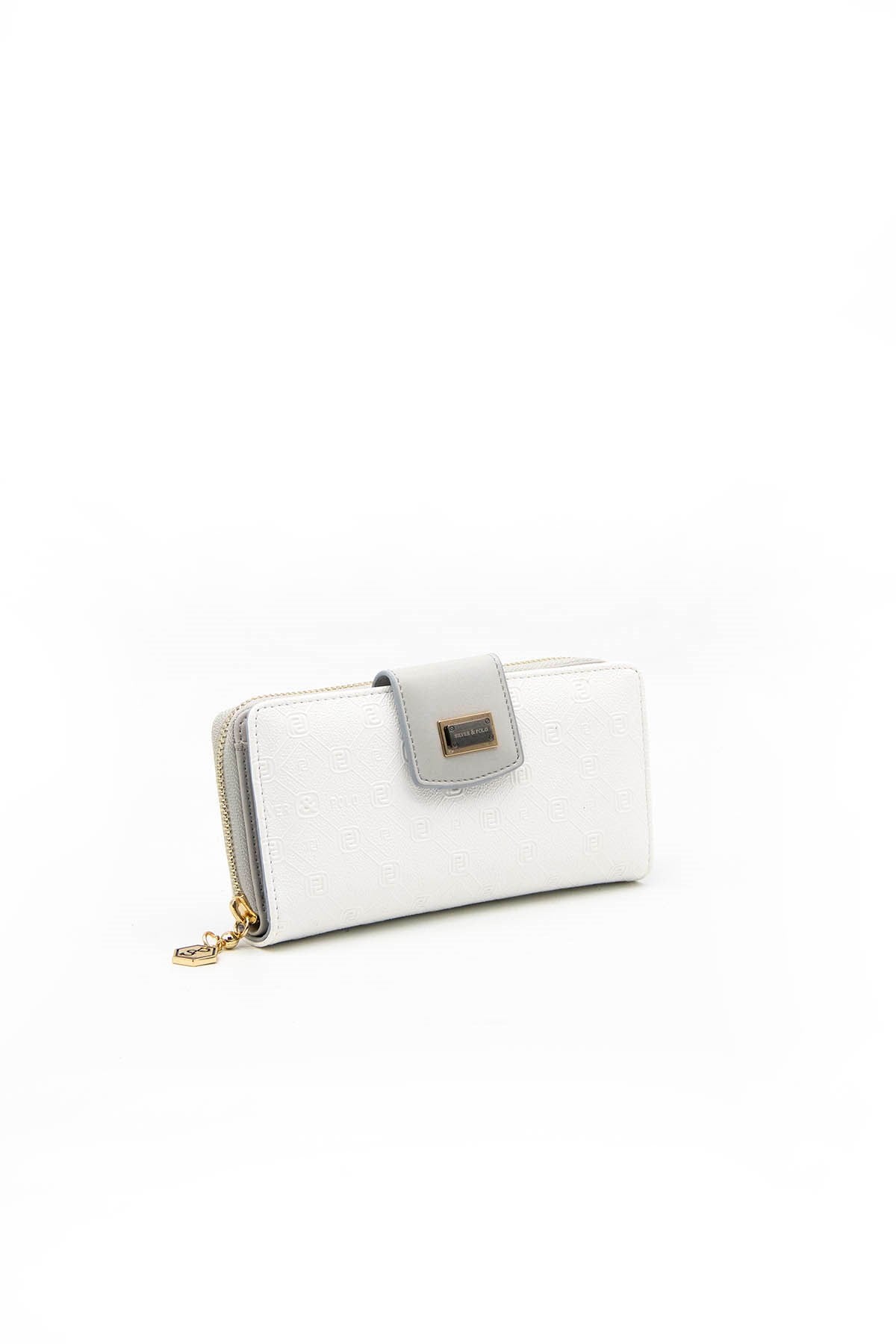 Silver & Polo Beyaz - A.gri SP928 Kadın Cüzdan & Kartlık