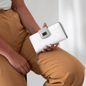 Silver & Polo Beyaz - A.gri SP928 Kadın Cüzdan & Kartlık