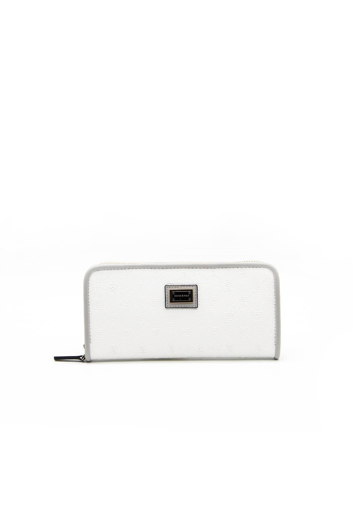 Silver & Polo Beyaz - A.gri SP665 Kadın Cüzdan & Kartlık