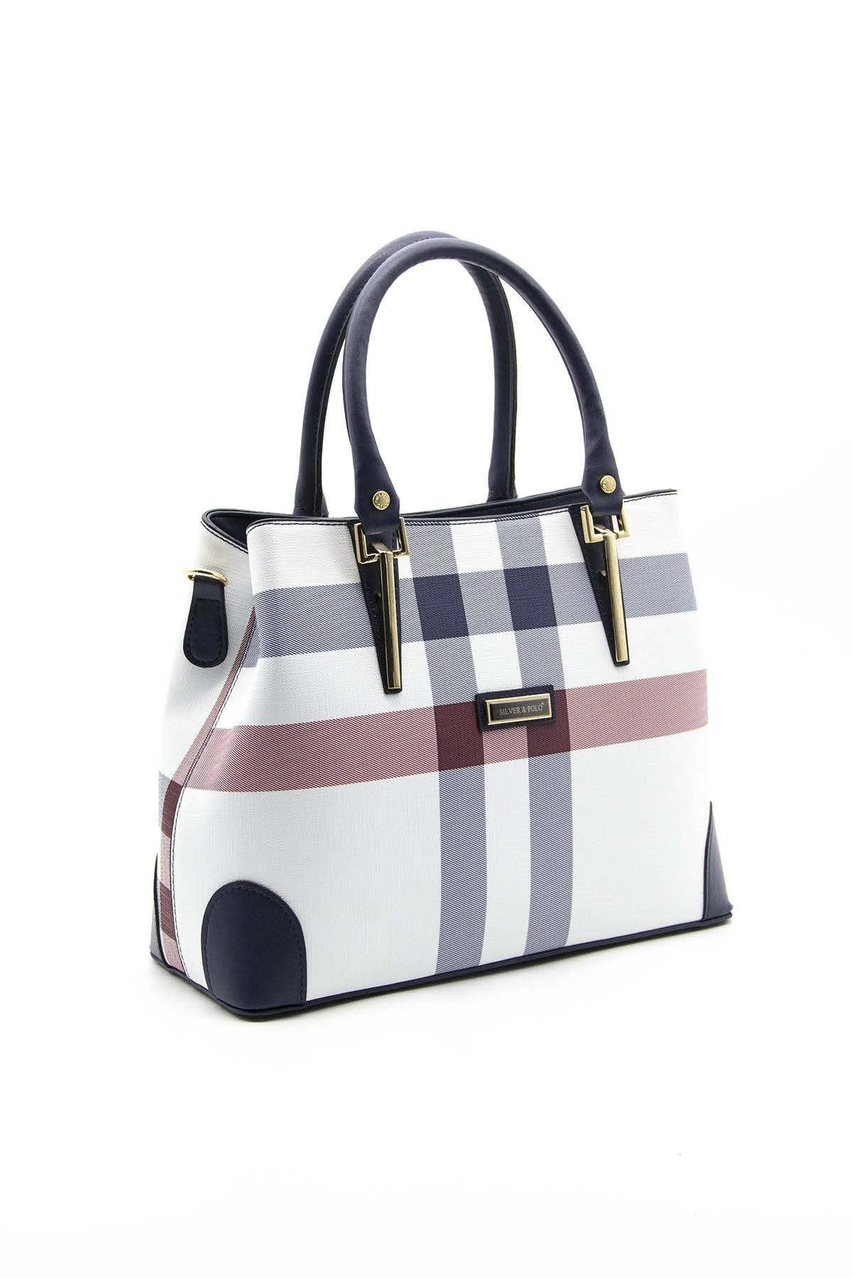 Silver & Polo Beyaz - Laci SP667 Kadın El Çantası