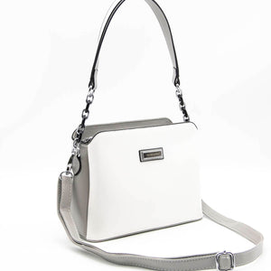 Silver & Polo Beyaz - A.gri SP937 Kadın Omuz Çantası