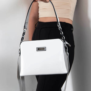 Silver & Polo Beyaz - A.gri SP937 Kadın Omuz Çantası