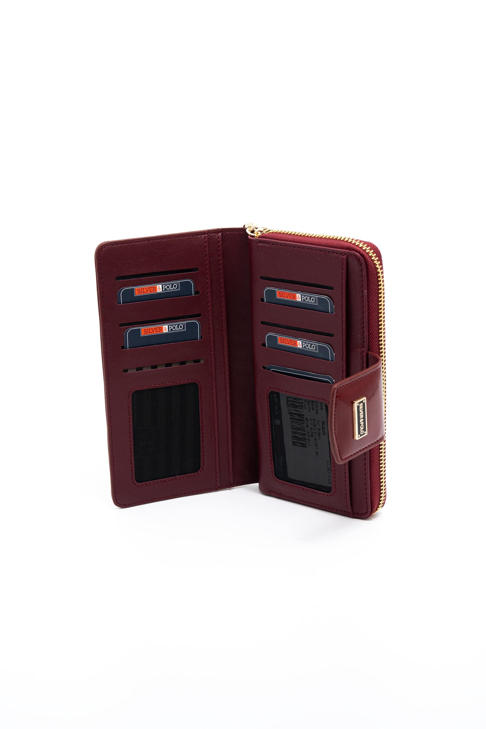 Silver & Polo Bordo Rugan SP928 Kadın Cüzdan & Kartlık