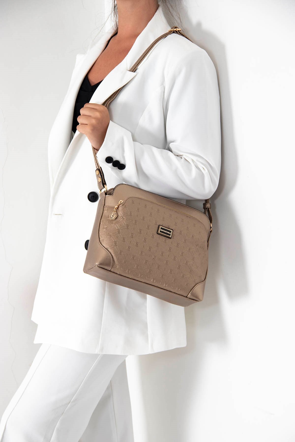 Silver & Polo Bronz - Bronz SP364 Kadın Çapraz Çanta