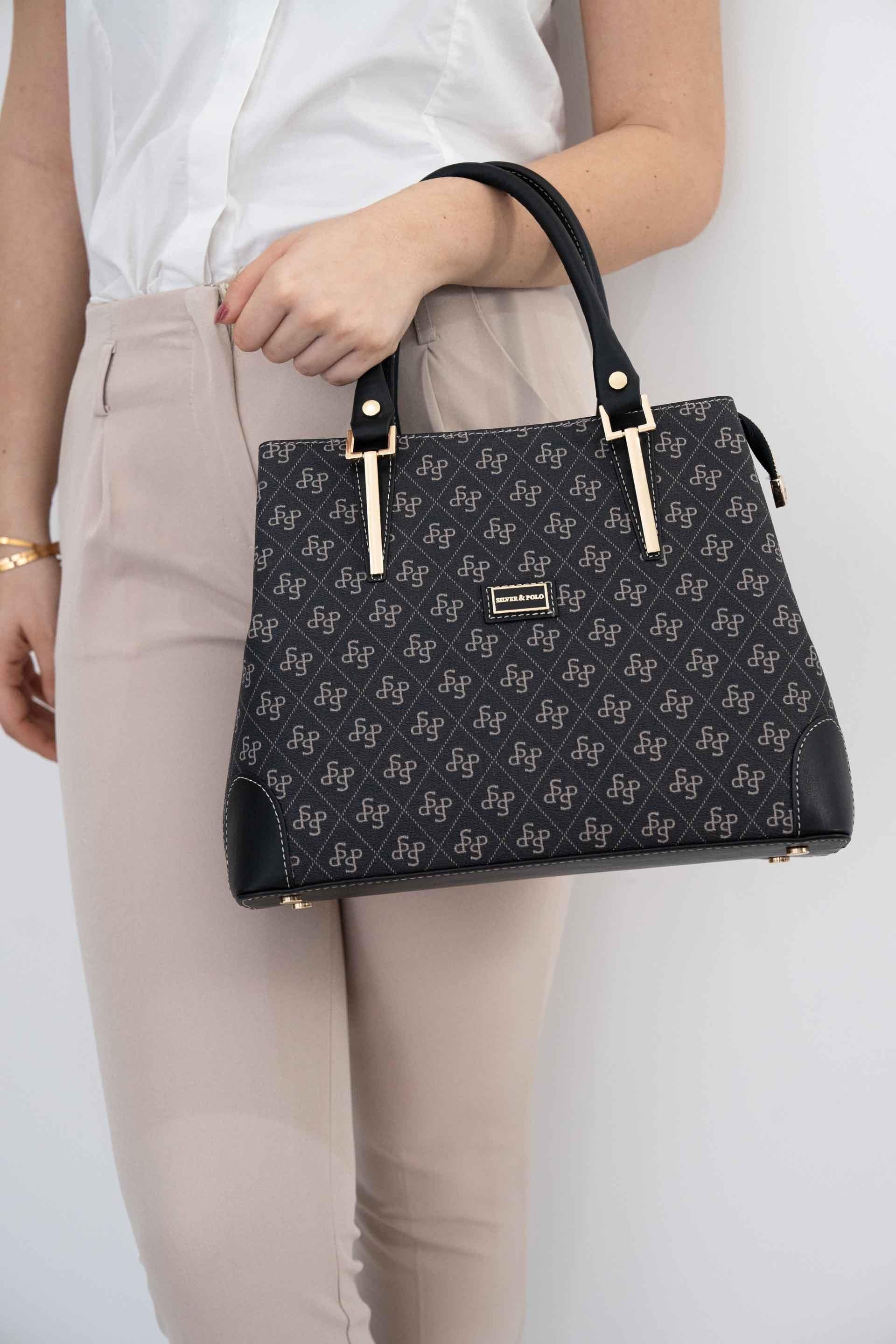 Silver & Polo Füme - Siyah SP667 Kadın El Çantası