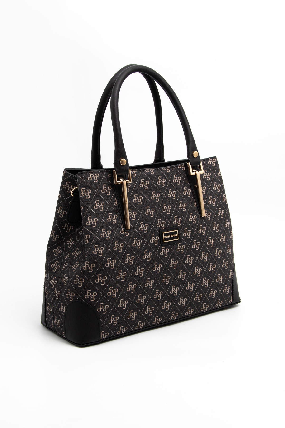 Silver & Polo Füme - Siyah SP667 Kadın El Çantası