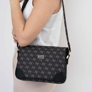 Silver & Polo Füme - Siyah SP784 Kadın Çapraz Çanta