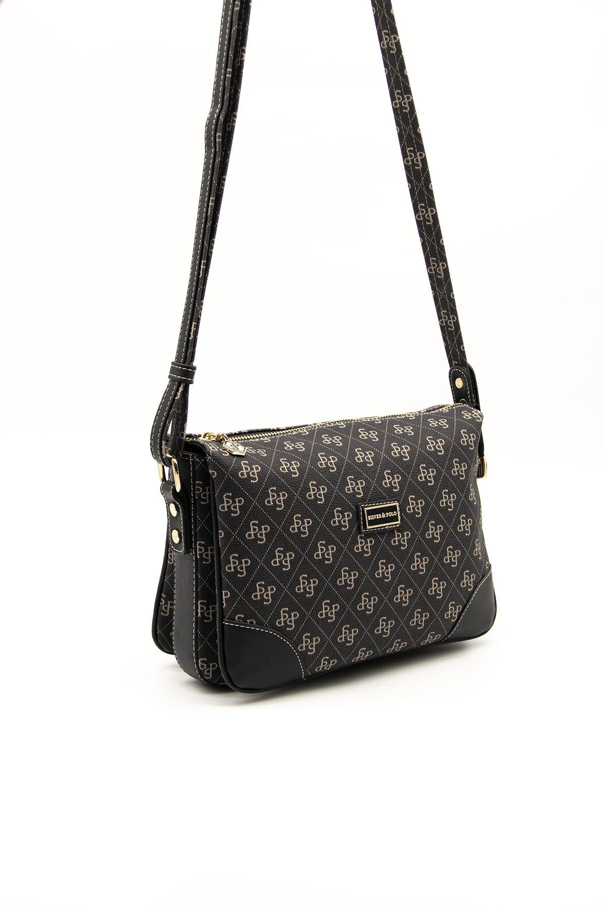 Silver & Polo Füme - Siyah SP784 Kadın Çapraz Çanta