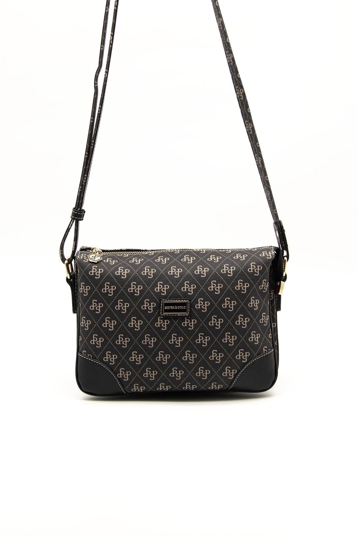 Silver & Polo Füme - Siyah SP784 Kadın Çapraz Çanta