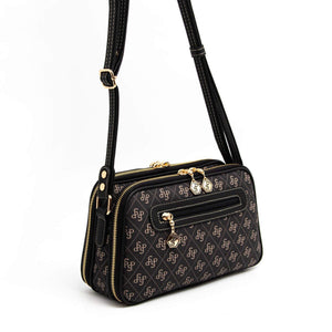 Silver & Polo Füme - Siyah SP899 Kadın Çapraz Çanta