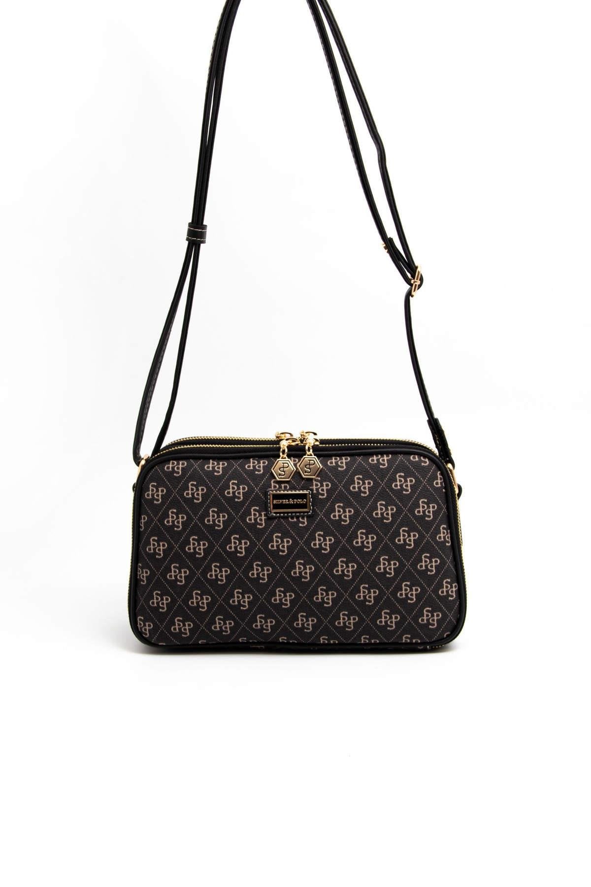 Silver & Polo Füme - Siyah SP899 Kadın Çapraz Çanta