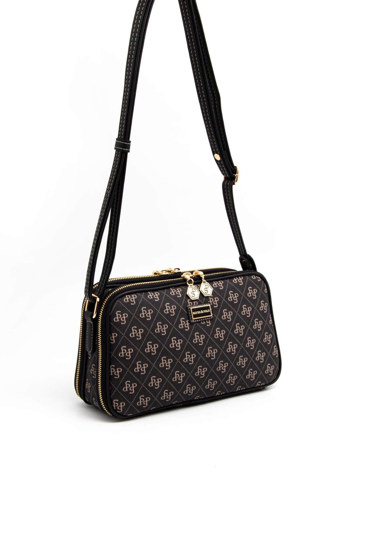 Silver & Polo Füme - Siyah SP899 Kadın Çapraz Çanta