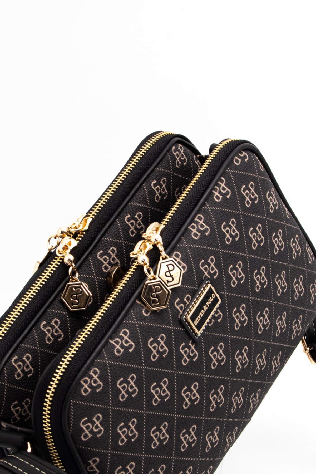 Silver & Polo Füme - Siyah SP899 Kadın Çapraz Çanta