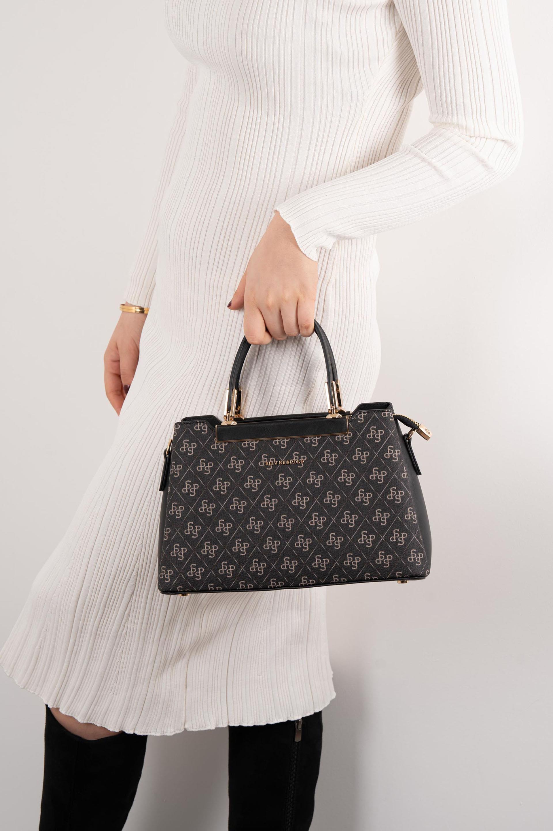 Silver & Polo Füme - Siyah SP913 Kadın El Çantası