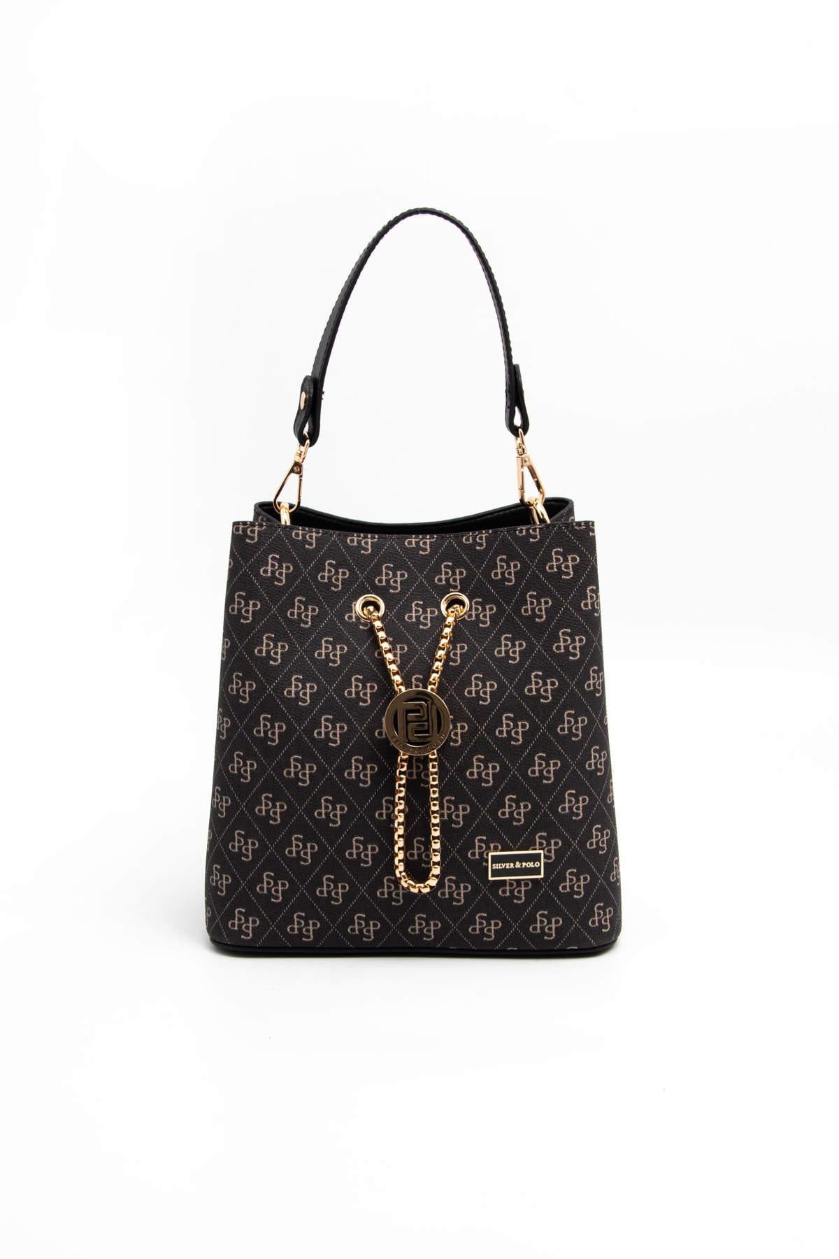 Silver & Polo Füme - Siyah SP967 Kadın Çapraz Çanta