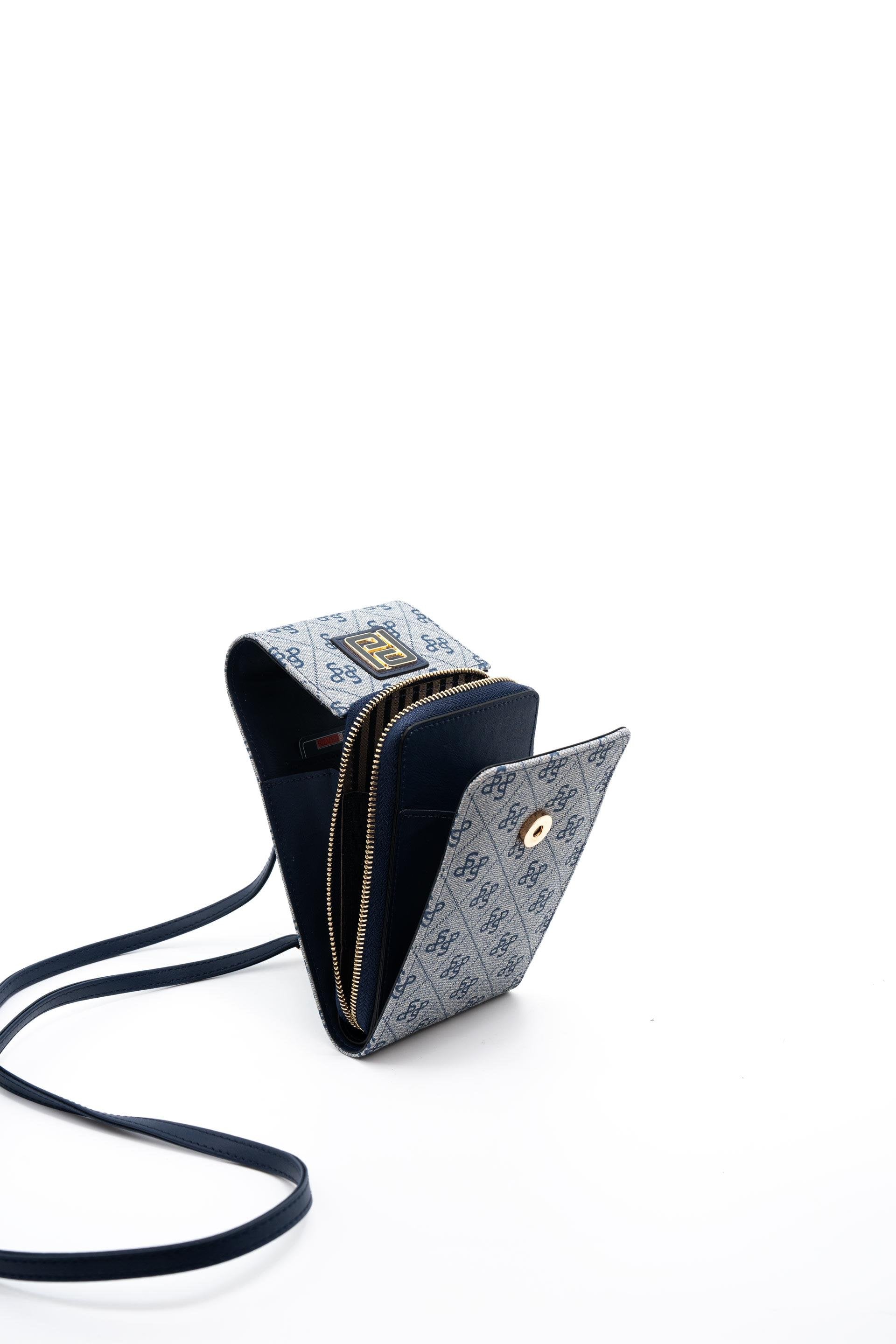 Silver & Polo Gri - Laci SP1145 Kadın Askılı Askılı Cüzdanlı Telefon Çantası