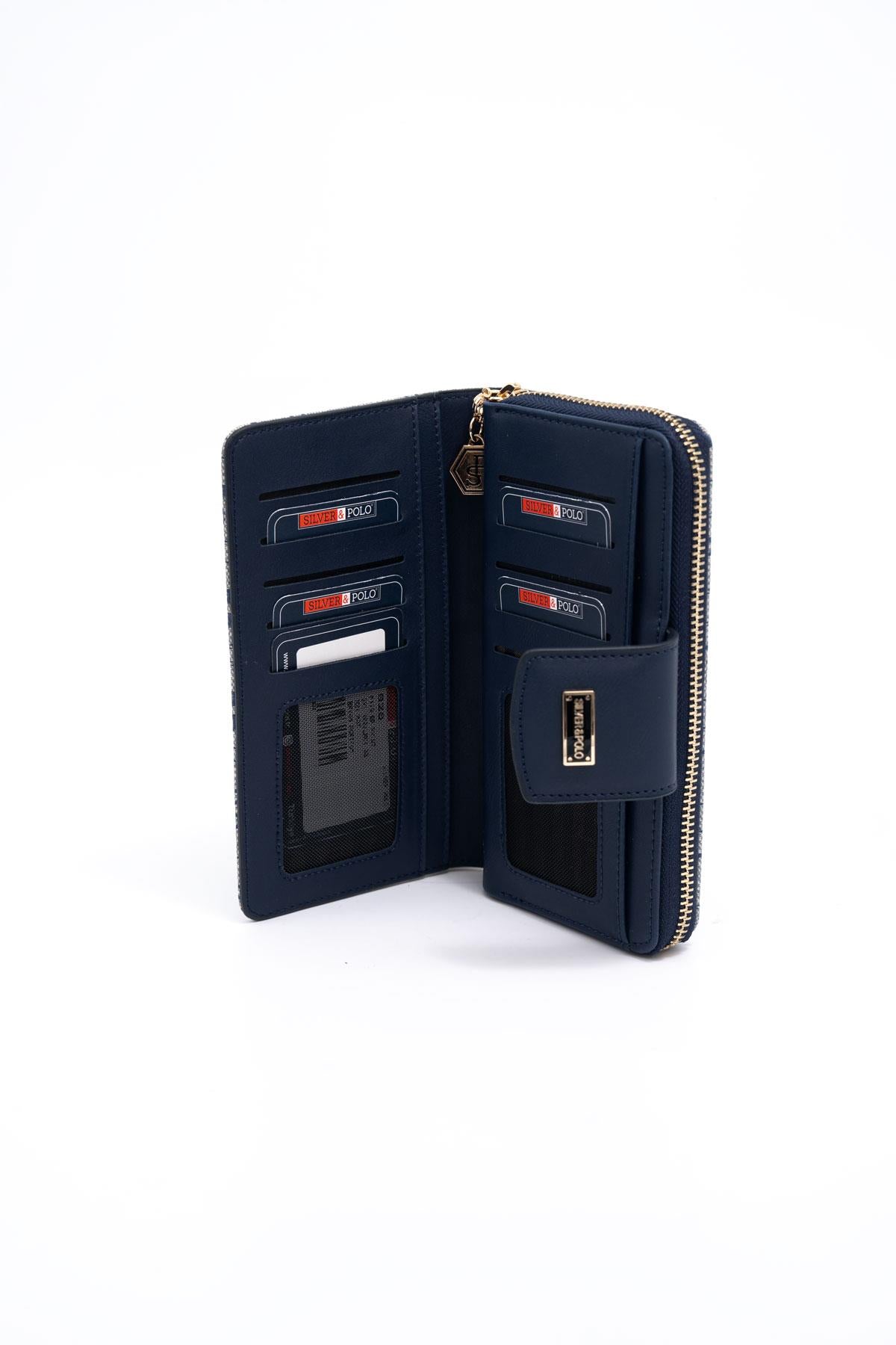 Silver & Polo Gri - Laci SP928 Kadın Cüzdan & Kartlık
