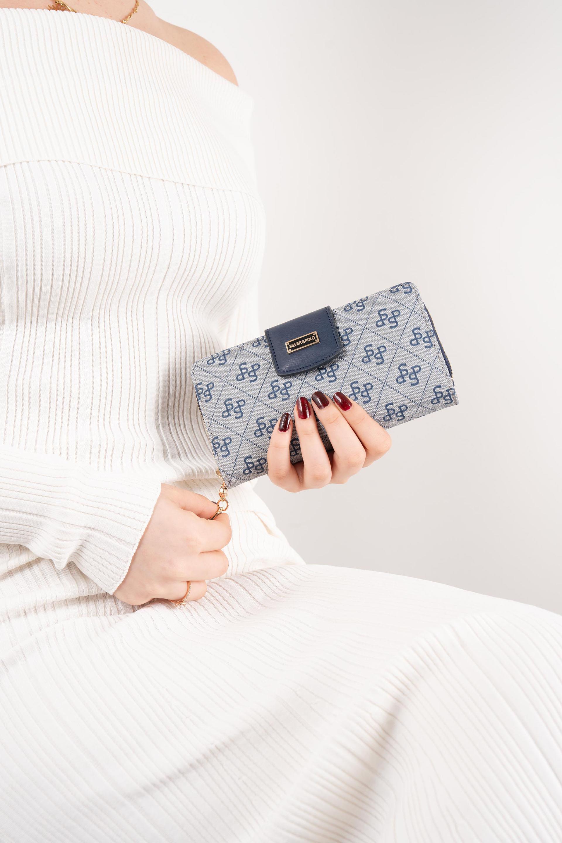 Silver & Polo Gri - Laci SP928 Kadın Cüzdan & Kartlık