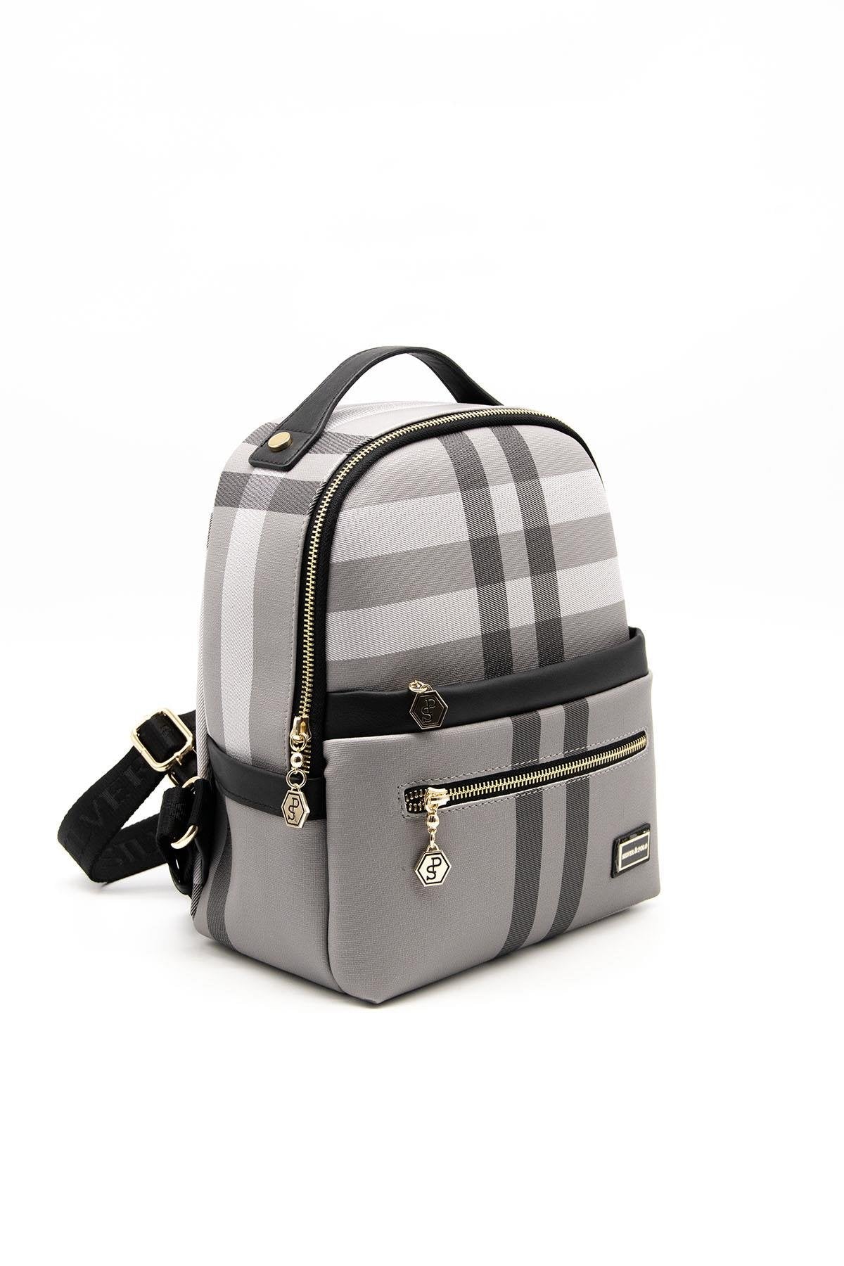 Silver & Polo Gri - Siyah SP1061 Kadın Sırt Çantası