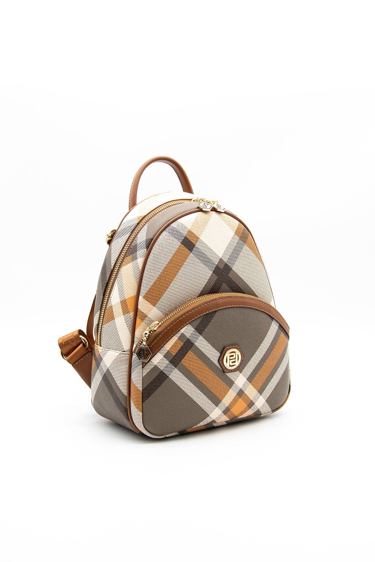 Silver & Polo Haki - Taba SP945 Kadın Sırt Çantası