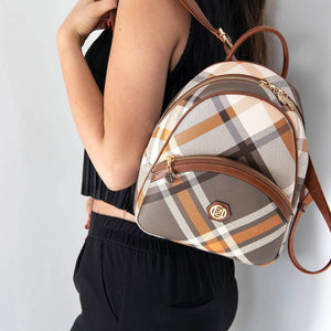 Silver & Polo Haki - Taba SP945 Kadın Sırt Çantası