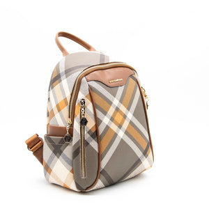 Silver & Polo Haki - Taba SP906 Kadın Sırt Çantası