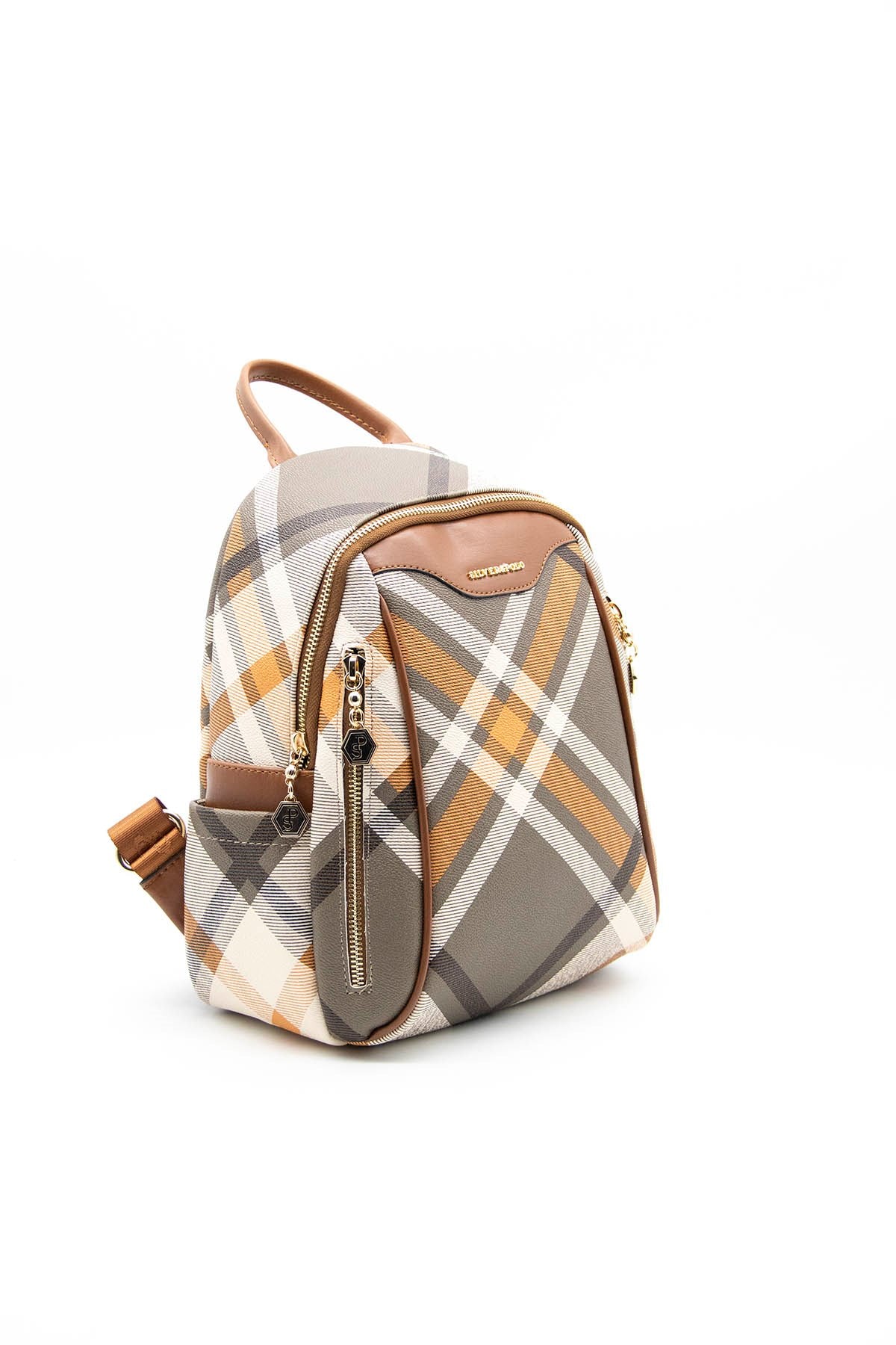 Silver & Polo Haki - Taba SP906 Kadın Sırt Çantası