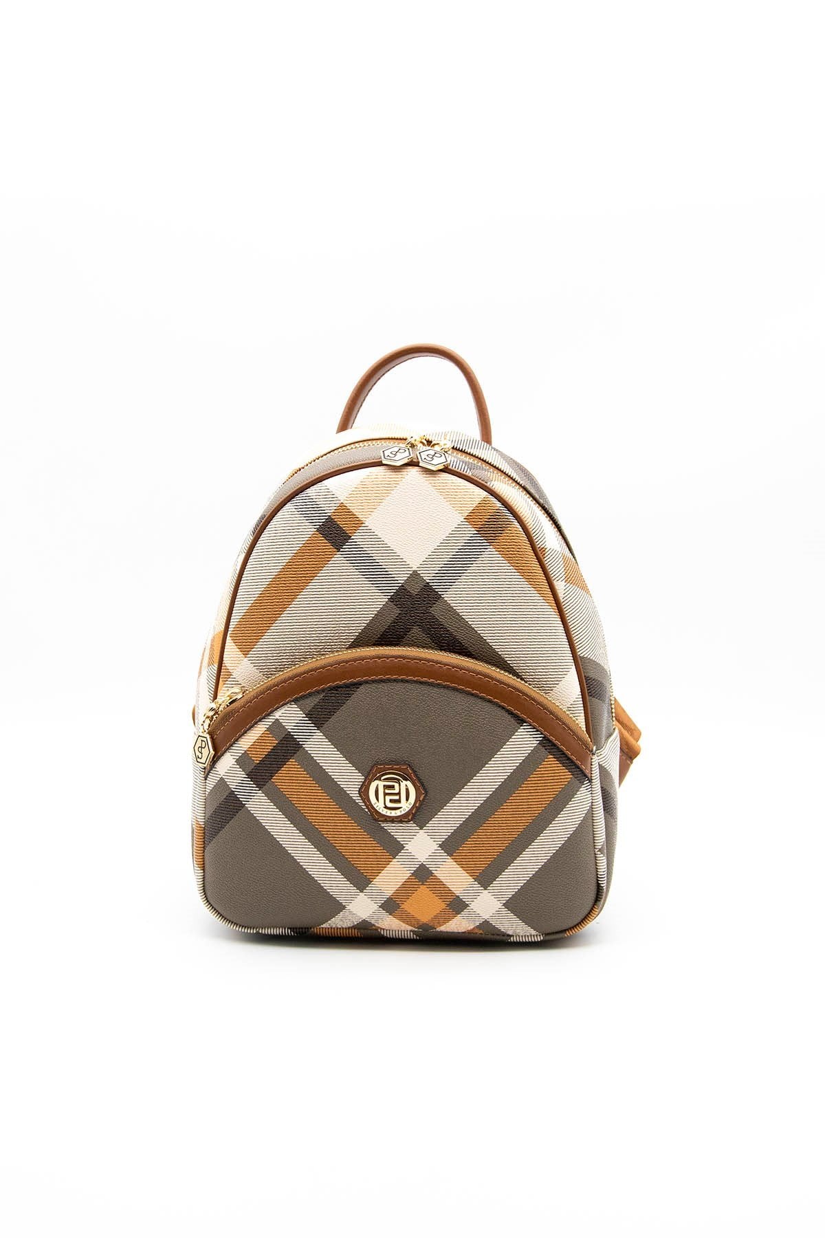 Silver & Polo Haki - Taba SP945 Kadın Sırt Çantası