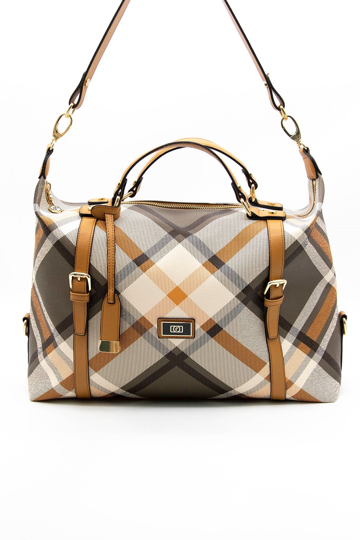 Silver & Polo Haki - Camel SP1064 Kadın Seyahat Çantası