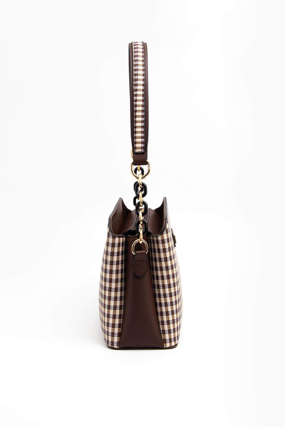 Silver & Polo Kahve Sarı - Kahve SP937 Kadın Omuz Çantası