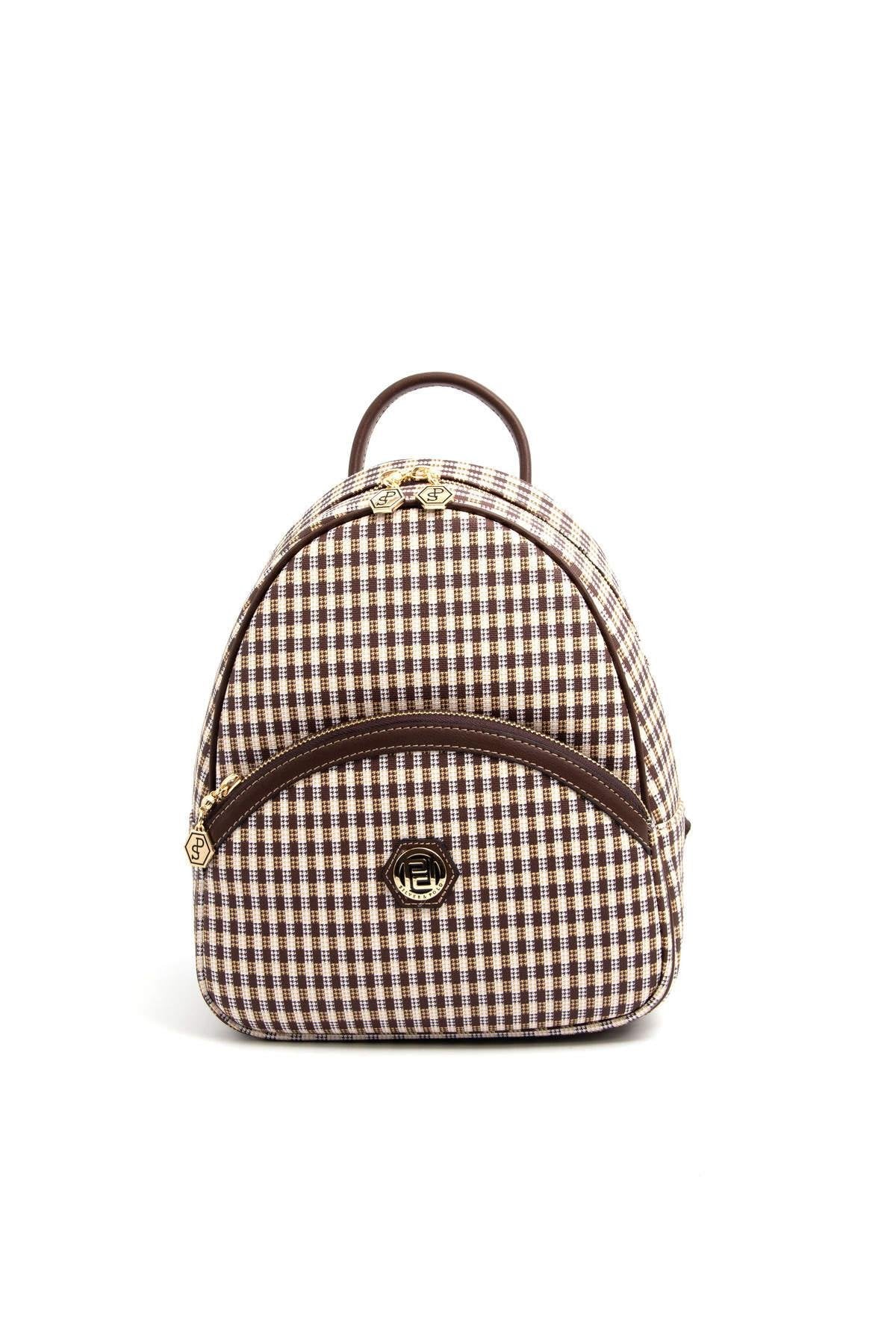 Silver & Polo Kahve Sarı - Kahve SP945 Kadın Sırt Çantası