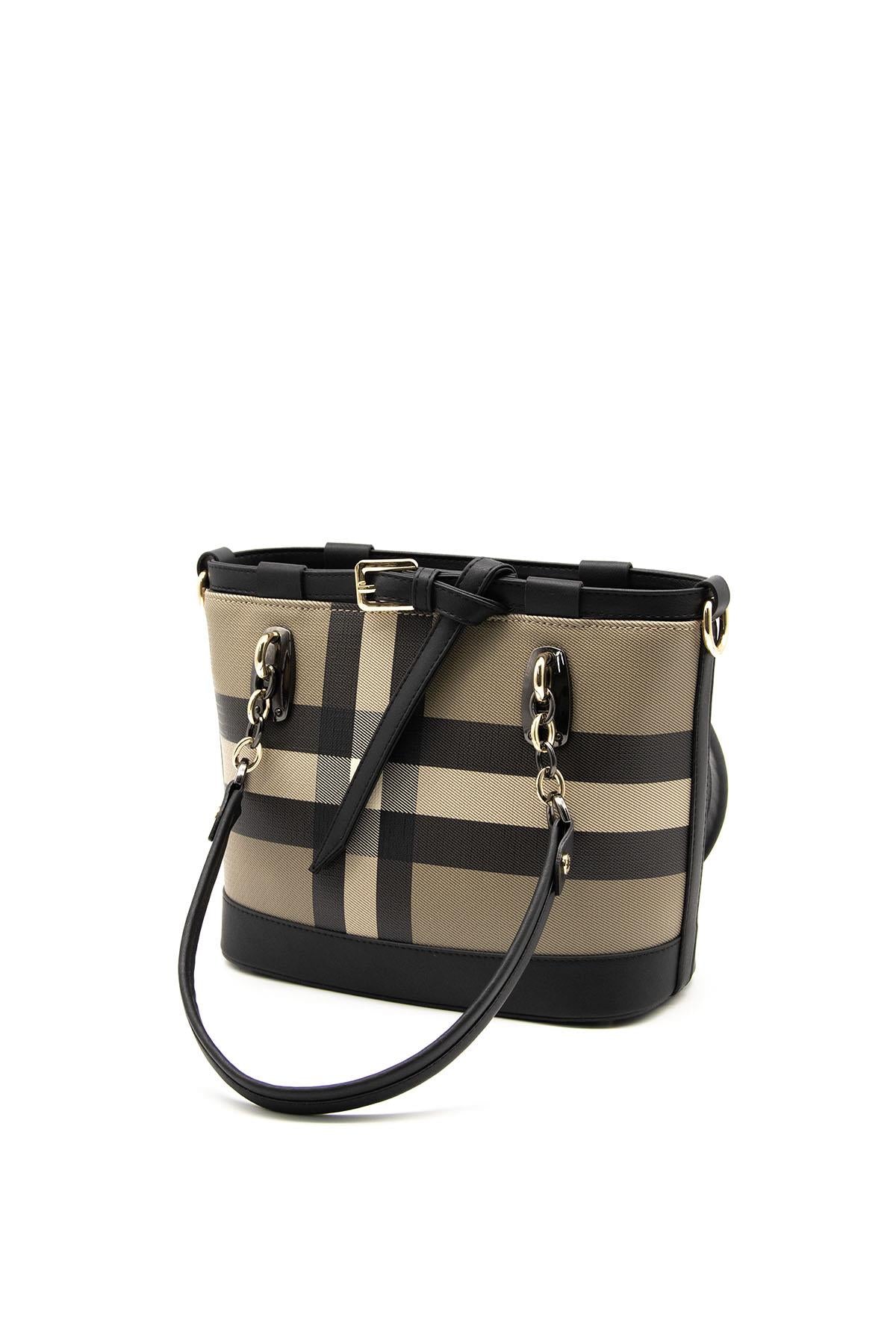 Silver & Polo Kahve - Siyah SP1155 Kadın El Çantası