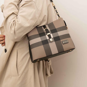 Silver & Polo Kahve - Siyah SP974 Kadın Omuz Çantası