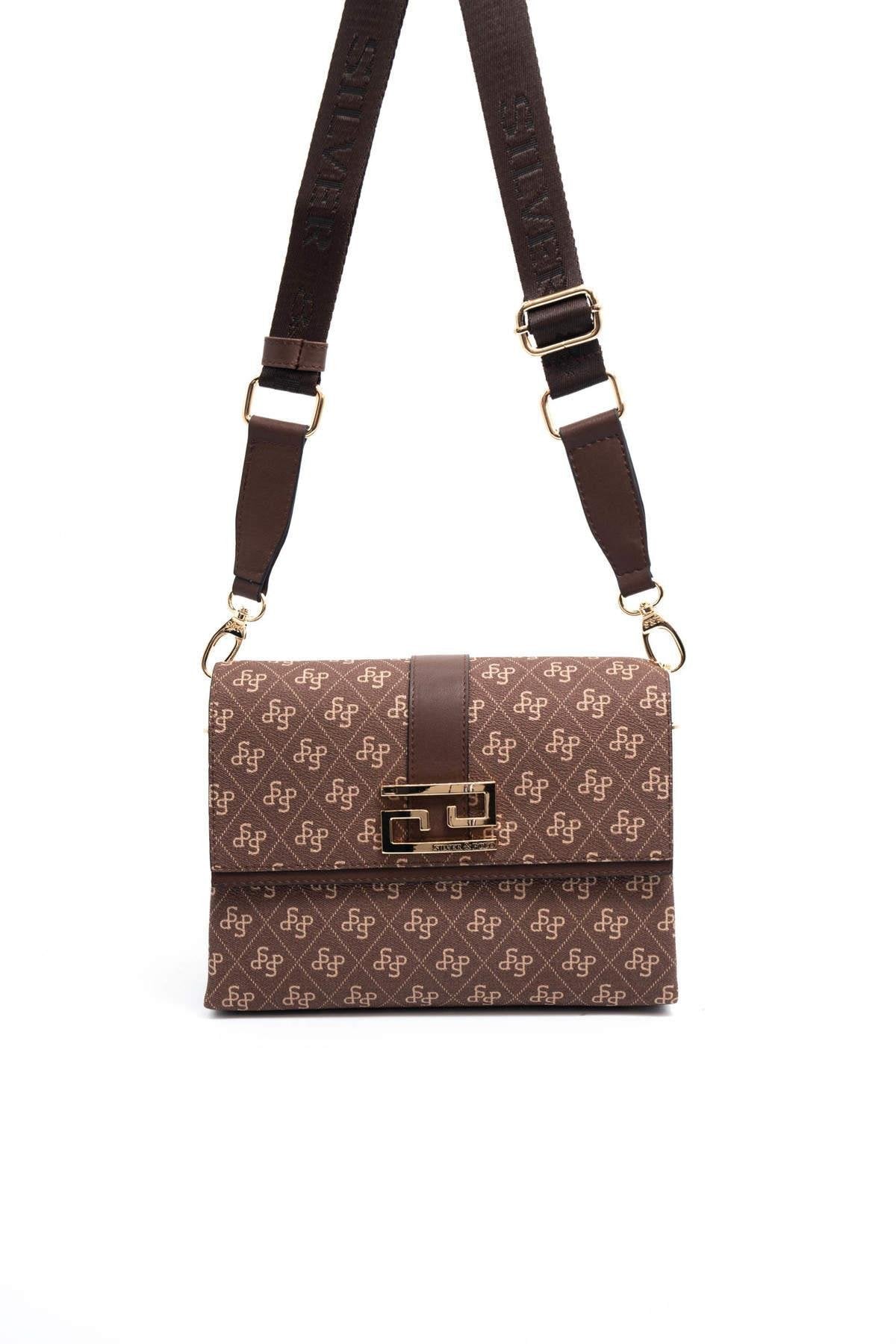 Silver & Polo Kahve SP1009 Kadın Çapraz Çanta