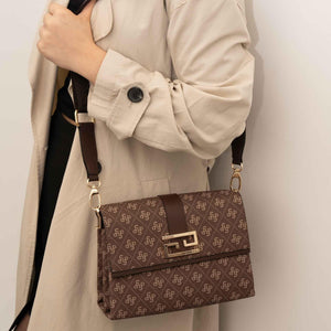 Silver & Polo Kahve SP1009 Kadın Çapraz Çanta